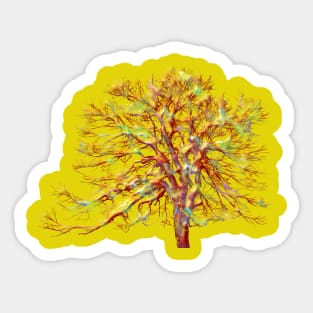 marble tree with different colors Sticker